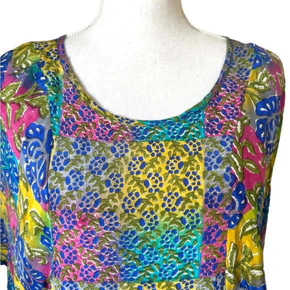 ❤️* NWT RETAIL:  $98.00  TOLANI SILK BLOUSE   PERFECT for SPRING/SUMMER  XSMALL - Picture 1 of 9